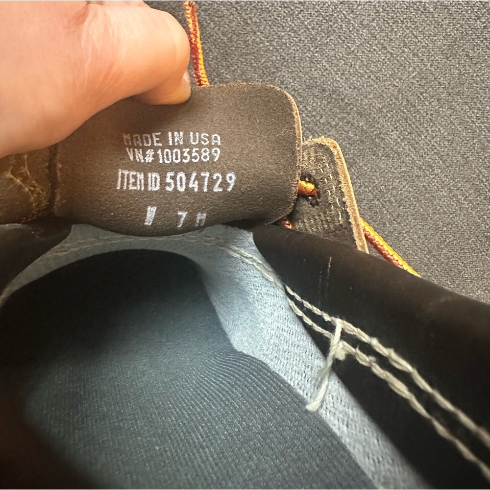 L.L. Bean Brown Duck Boots with Orange and Yellow Laces - Picture 9 of 9